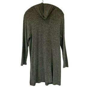 Old Navy Women's Plush Tunic Cowl Neck Pullover Sweater Sz Large in Gray Slits